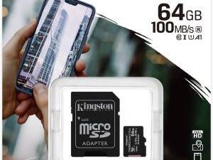 Kingston Micro SD 64GB Classe 10 SDCS2/64GB + Adattatore SD