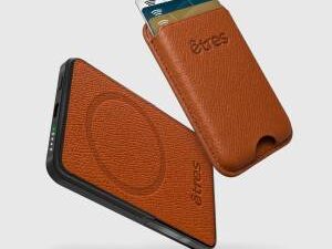 Etres Powerbank 5000mAh Wireless Magnetico combo Wallet Brown